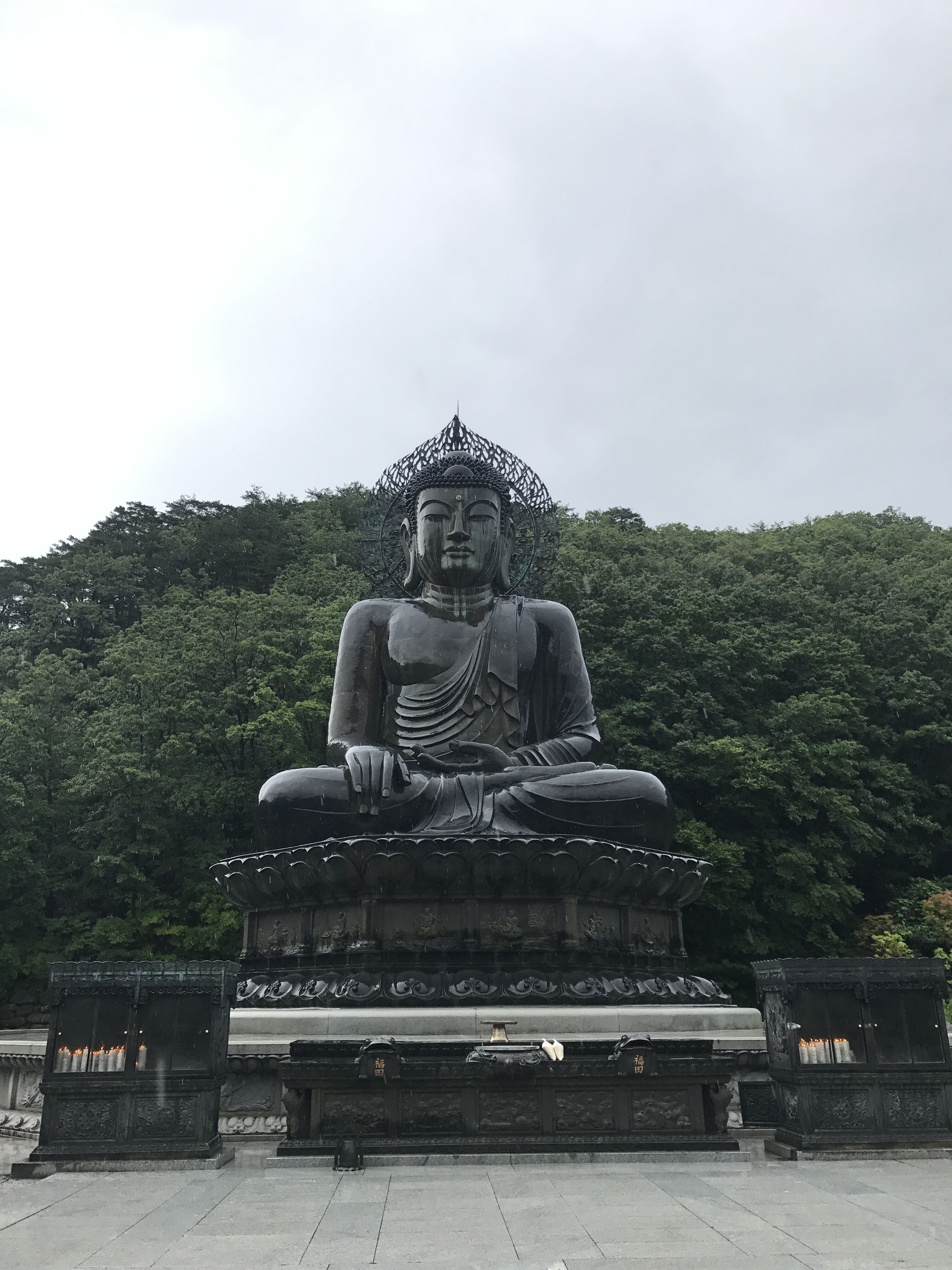 
                        束草除了海水浴場還有雪岳山啦，從我們住得酒店旁邊有直接到雪岳山森林公園的公交車。這里感嘆-下韓國公交車的速度，真，活著真好!
下車往前走就會看到大門，排隊買票進去。韓國人真的很喜歡爬山，大叔看我排著排著往外走了還跟我示意該我買了，我跟他說是一起的哦
去的時候是正好趕上下雨，不過還在纜車還能正常運行，真是在雨里霧里上山啊！山雖然不高，但是山頂的景色還是十分壯觀的！作為對于外國人比較冷門的景點，完全值得推薦！