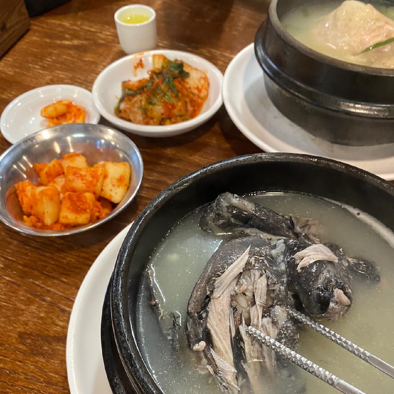 
                        首爾美食探店之旅???????P1 Myth豬蹄??首爾之旅的第一站，就是這家分店眾多的豬蹄店。我選擇的是明洞附近的分店，點(diǎn)了半半豬蹄，辣味和原味各半。豬蹄Q彈有嚼勁，即使是不愛(ài)吃肥肉的我也對(duì)豬蹄的皮贊不絕口，配上沙拉，口感豐富不油膩。套餐還包括豆腐湯和刀削面，美味滿分??P2 富村生拌牛肉??這家店位于廣藏市場(chǎng)門(mén)口，中午十一點(diǎn)多就已經(jīng)有人在排隊(duì)了。我點(diǎn)了生拌牛肉和活章魚(yú)，兩人份量稍大。章魚(yú)新鮮有嚼勁，牛肉口感更佳。看到很多人點(diǎn)的是拌飯，可能更能吃飽。吃完后，我在附近的藥店買(mǎi)了止瀉藥，以防萬(wàn)一??P3 Collins Coffee??在小紅書(shū)上看到很多人推薦的弘大柿子冰，我也去嘗了一下。柿子是凍過(guò)的，底下是牛奶綿綿冰，上面鋪滿了柿子，口感像果凍，非常好吃。這家店環(huán)境優(yōu)美，周?chē)际酋r花，像一個(gè)室內(nèi)花園??P4烤牛腸倉(cāng)庫(kù)（新村站店）??這家店是在大眾上隨便搜的，結(jié)果出乎意料的好吃。我點(diǎn)的烤牛腸套餐加了五花肉，套餐里面有各種部位的牛內(nèi)臟，都非常美味。牛腸嚼勁十足，味道香濃，價(jià)格也很親民??P5 BHC炸雞??住的酒店附近就有一家BHC炸雞，不用排隊(duì)就能享受到美味的芝士炸雞。雞肉嫩滑，外皮裹滿芝士粉，兩人份量十足，吃不完還可以打包帶走??P6 明洞餃子??這家餃子店位于明洞附近，午餐時(shí)間人氣旺盛，需要排隊(duì)等位。餃子是韭菜肉餡的，口感中規(guī)中矩，泡菜裹了很多蒜，吃完口感濃郁??P7 新村烤黃牛小腸（明洞）??雖然說(shuō)是在明洞，但離熱鬧的地方還有一段距離。這家店的牛腸口感和烤牛腸倉(cāng)庫(kù)的相比，嚼勁稍弱。雖然店家會(huì)幫忙烤，但還是沒(méi)有另一家好吃，讓我對(duì)第二頓的烤牛腸充滿期待??P8 百濟(jì)參雞湯??我去的是明洞附近的店，點(diǎn)了兩份不同的參雞湯。參雞湯配有人參酒，烏雞肉質(zhì)嫩滑，雞肚子里有糯米、紅棗和一小顆人參。雞肉口感稍柴，但湯味道醇厚，逛街累了喝一口熱乎乎的湯，感覺(jué)非常滿足??#韓國(guó) #首爾 #韓國(guó)美食 #首爾美食探店 #明洞 #弘大 #美食日常
