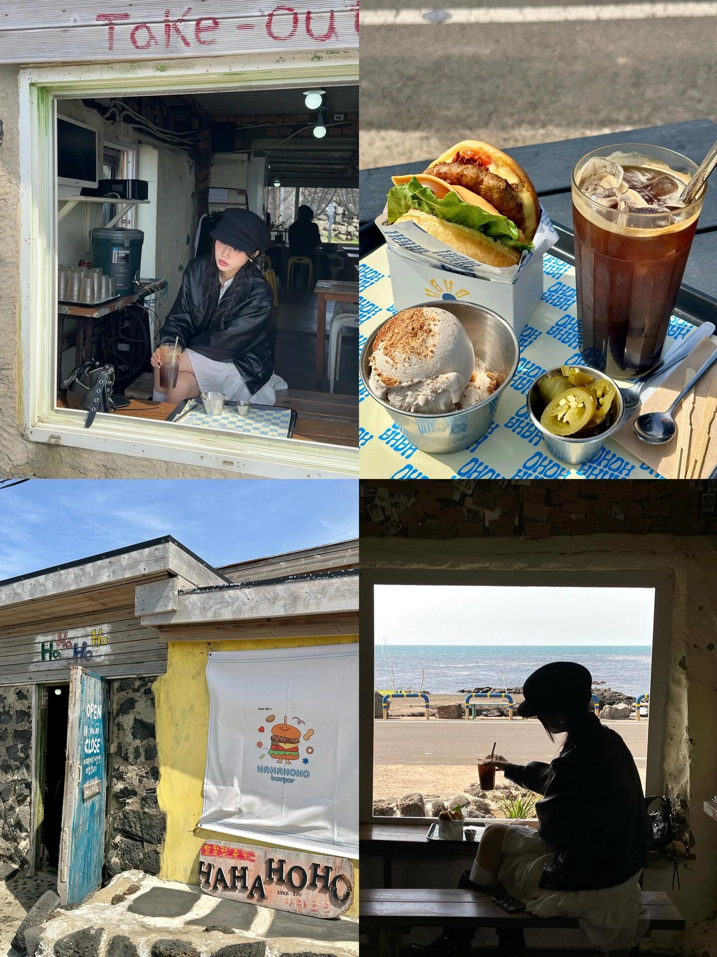 
                        ??韓國濟州島美麗海景咖啡館推薦！?在濟州島，你會被咖啡的香氣包圍，仿佛血液里90%都是咖啡?的感覺。濟州島上的咖啡館隨處可見，裝修風格各異，大多數都可以欣賞到美麗的海景。以下是我推薦的幾家值得一試的咖啡館。第一家（圖2-3）blanc rocher，位于牛島上，是我最推薦的一家。坐在這里，面對大海，吹著海風，真的很愜意。我們那天本來預計3點離島的，結果在那坐的忘記了時間，已經完全沉浸在其中。第二家（圖4-5）slow boat，裝修是偏中古風的，看得出老板很有品味。他們家2樓有個面朝海的窗，風景真的很絕。他們家的甜品也還蠻不錯的，不算甜，口感都蠻好的。第三家（圖6）haru film，小??上很火的一家，很少女心。用到的顏色都是baby藍以及少女粉，很適合甜甜的女孩子打卡拍照。第四家（圖7）這家就在haru film旁邊，也是在涯邑月，也可以看到海。咖啡店門口是全景玻璃門，里面很大，位置超多，有很多綠植，很chill的感覺。躺在懶人沙發可以欣賞日落。第五家（圖8）coffeenap roasters，這家在第二家旁邊，整體是石頭屋，秒回韓劇的感覺。他們家的老板是我在濟州島見到的唯一一個英語不錯且能正常溝通的。第六家（圖9）一家熔巖咖啡館，很特別的一家，天色黑一點的時候去更出片更有感覺。第七家（圖10）mou moon，位于月汀里海邊的一家，以大面落地窗海景出名，裝修方面不如別的?店。第八家（圖11）Haha hoho，位于牛島上，其實是一家漢堡店，但是咖啡類也都有。值得一提的是他們家的花生冰淇淋，吃的超級干凈，不甜，但超香，花生味很濃郁。總的來說，濟州島有很多值得一試的咖啡館哦！#韓國濟州島 #濟州島咖啡館 #濟州島旅行 #濟州島探店 #高顏值咖啡館推薦 #我的咖啡日記 #濟州島旅行攻略 #濟州島海邊咖啡廳 #濟州島日落咖啡廳 #咖啡店拍照 #ins風咖啡館
