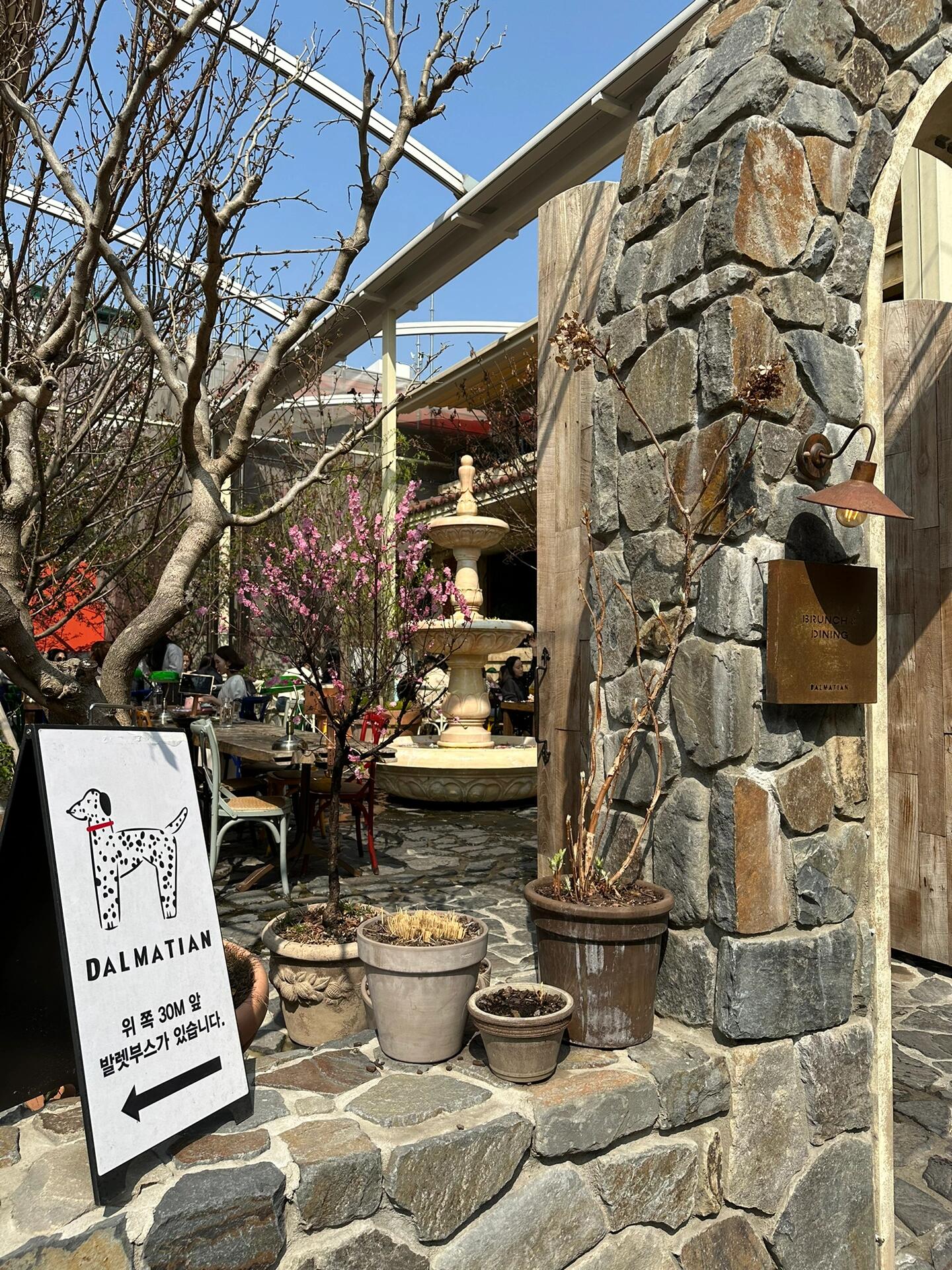 
                        ??首爾新沙洞探店 | DALMATIAN花花世界??終于來到了心心念的DALMATIAN早午餐店，花花噴水池美翻了??店內裝潢簡直是視覺盛宴，每個角落都超好拍?坐在噴水池邊享用美食，小心別被水花濺到哦??推薦法式吐司，外層椰子粉裹著，炸得恰到好處??一點也不油膩，超滿足！搭配黑咖啡，醇厚不苦澀??????地點：DALMATIAN??????推薦菜：French Toast ?22000??地址：???????????????42?42??營業時間：9:00-23:00??溫馨提示：無最低消費#韓國探店 #首爾旅行 #韓國旅行 #狎鷗亭美食 #首爾美食 #韓國甜品 #首爾咖啡館 #韓國網紅店 #首爾網紅打卡 #美食分享 #首爾生活 #韓國生活 ??????????