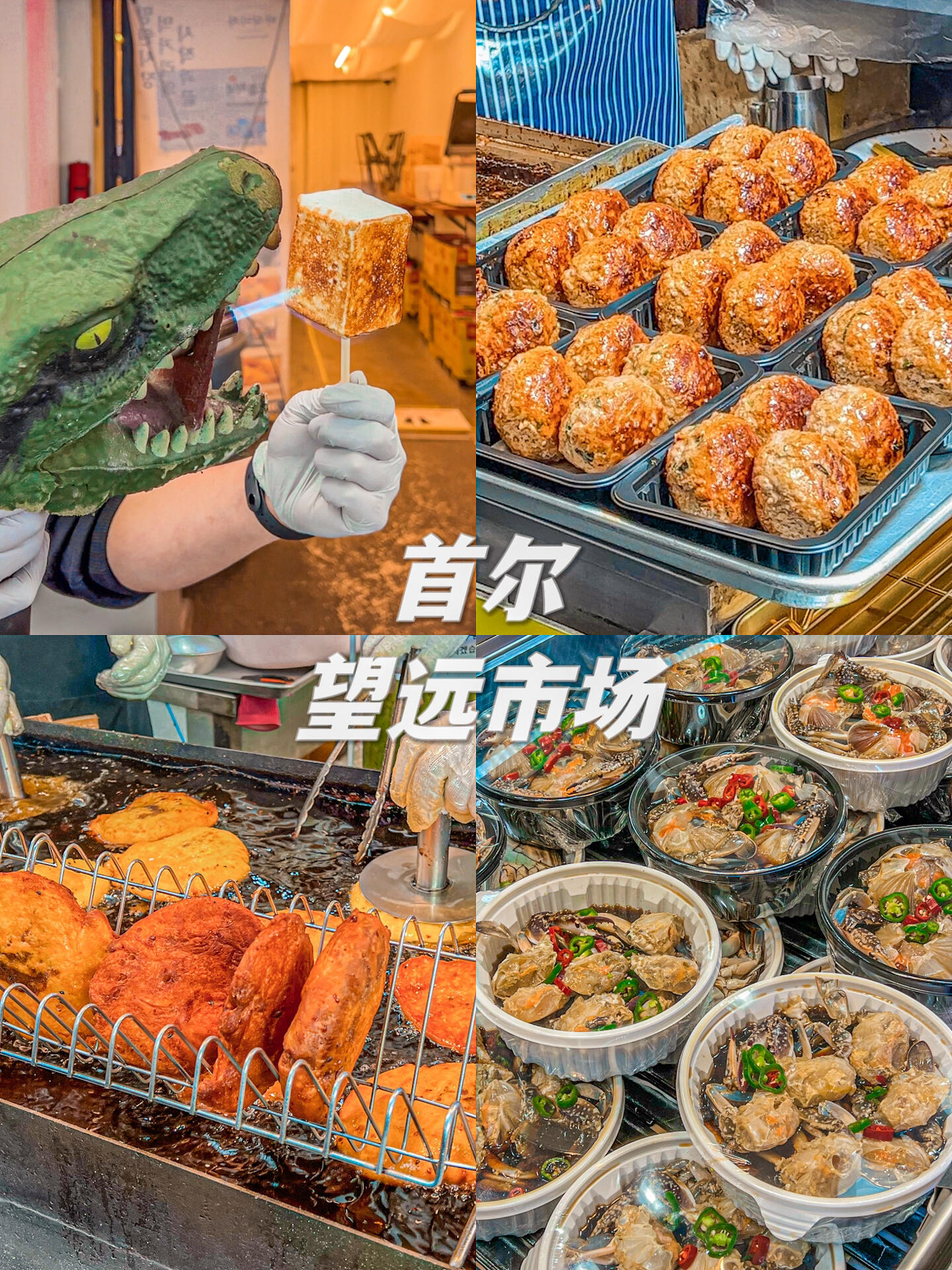 
                        首爾????｜必打卡的市場！超好吃的糖餅推薦到首爾旅行，除了廣藏市場，千萬別錯過望遠市場！這里是當地人的最愛，美食多且價格實惠。比如烤棉花糖冰淇淋，這里只要4000韓元，而在明洞一個要8500韓元呢！一定要嘗嘗這里的糖餅和炸麻花！糖餅有多種口味，我吃的是裹著芝士粉的，味道和BHC的芝士粉很相似，真的超級好吃！原味的只要1000韓元，芝士味1500韓元。炸麻花也是人氣美食，排隊的人超多！望遠市場 Mangwon Market??望遠站2號出口#首爾 #首爾旅行 #首爾旅游 #首爾美食 #韓國旅行 #望遠市場