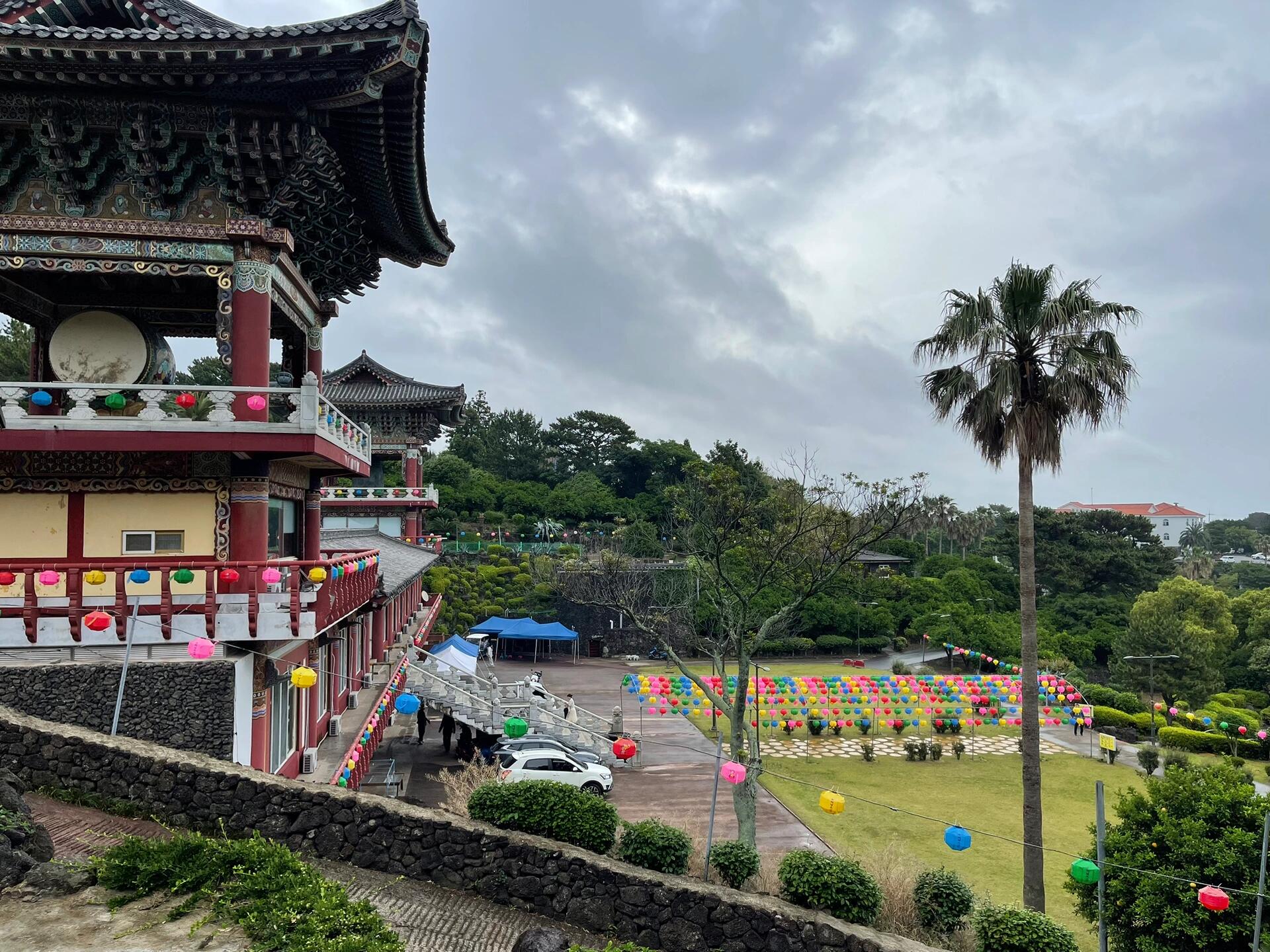 
                        ???? 濟州島必打卡！能眺望大海的藥泉寺今天正好是佛教日5月26日，和父母一起打卡了這座寺廟。這里有點像巴厘島的椰子樹??，對面就是遼闊的大海??，環境安逸，大小剛剛好。位置就在西歸浦中門哦。#濟州島旅行 #濟州島旅游推薦 #濟州島寺廟 #西歸浦 #藥泉寺 #韓國 #韓國濟州島 #韓國寺廟
